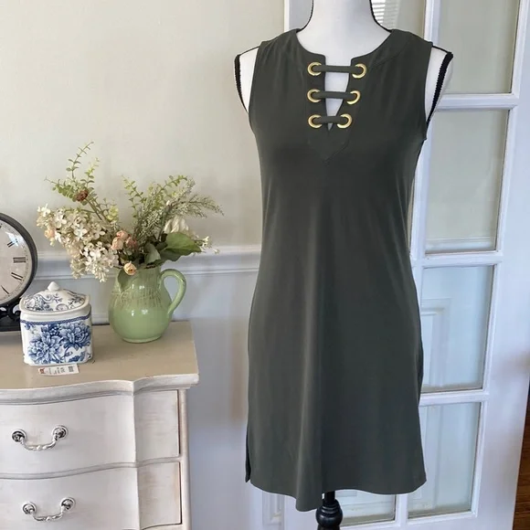 michael kors army green dress Michael Kors Women's Olive Green Ruched